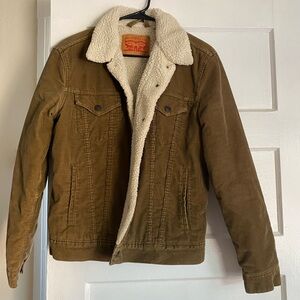 Levi's Men's Tan Sherpa-Lined Trucker Jacket
